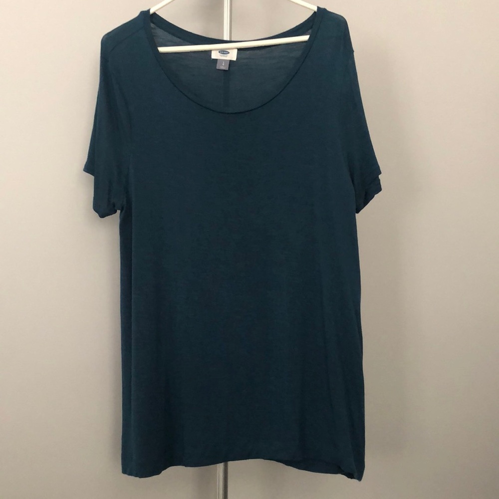 Old Navy Flowing Short Sleeve Swing Tee in Teal Size Large